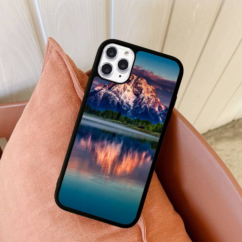 

Чехол для телефона Snow Mountain, силиконовый чехол из ПК+ТПУ для iPhone 11 12 13 Pro Max 8 7 6 Plus X SE XR, твердые чехлы iphone 14promax