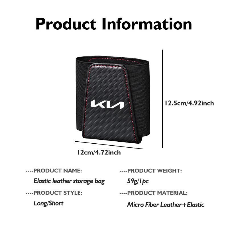 For KIA Car Leather Storage Pocket Seat Back Door Center Console Organizer Accessories K5 K2 Optima Soul Spectra Niro Cadenza