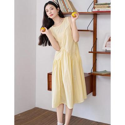 Mokana Women's Urban Casual Sleeveless Midi Dress MKNJD3289