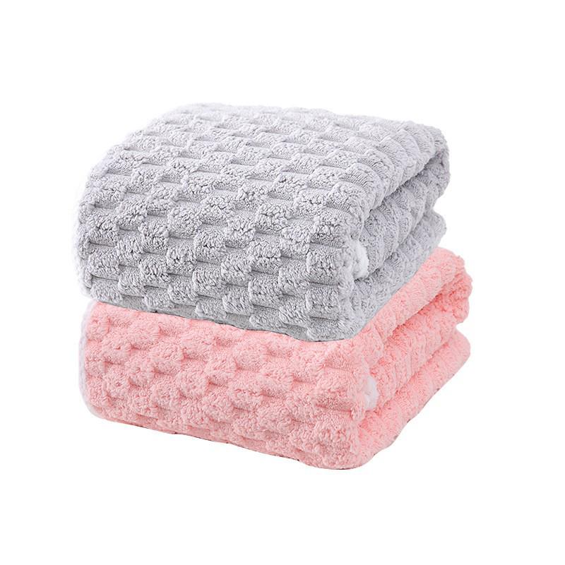 

Дуже товстий набір рушників з коралового флісу для жінок - Набір для дорослих із 3 предметів із шапочкою для сухого волосся 90x170 cm