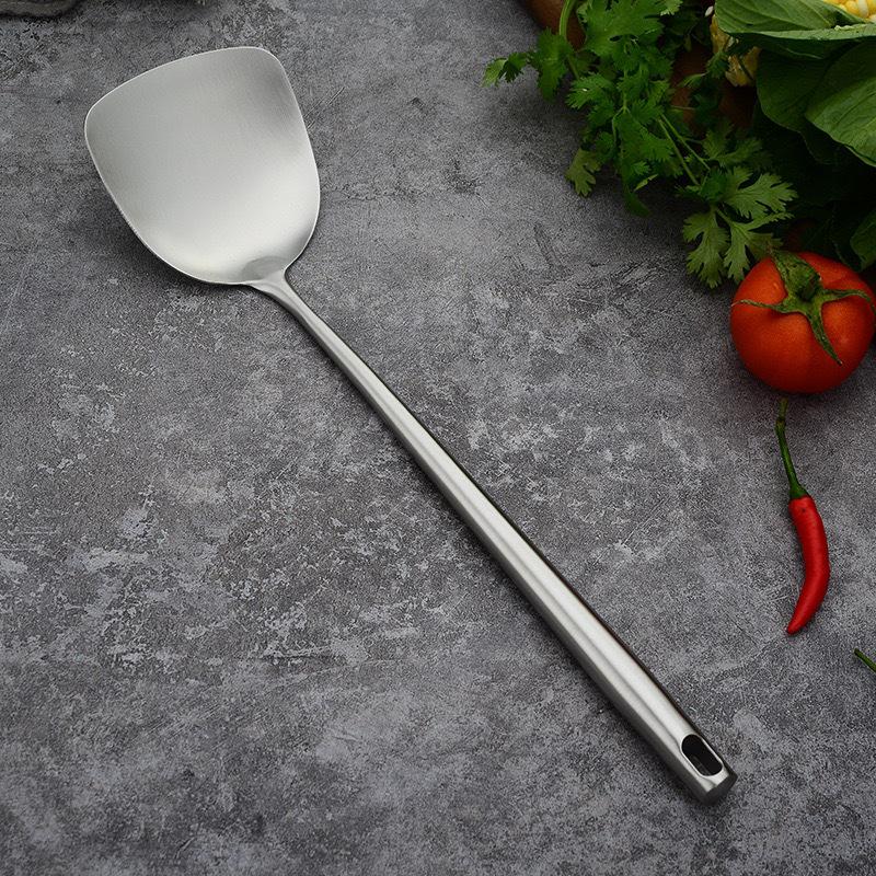 304 Stainless Steel Kitchenware Set: Spatula, Soup Spoon, Stirring Spatula, Slotted Spoon, Mushroom Spatula, Frying Spatula.