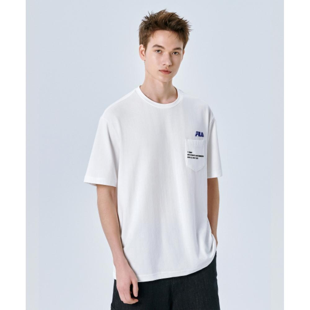 

Футболка FILA из смеси хлопка с карманами и короткими рукавами FS2RSG2G02XOWH