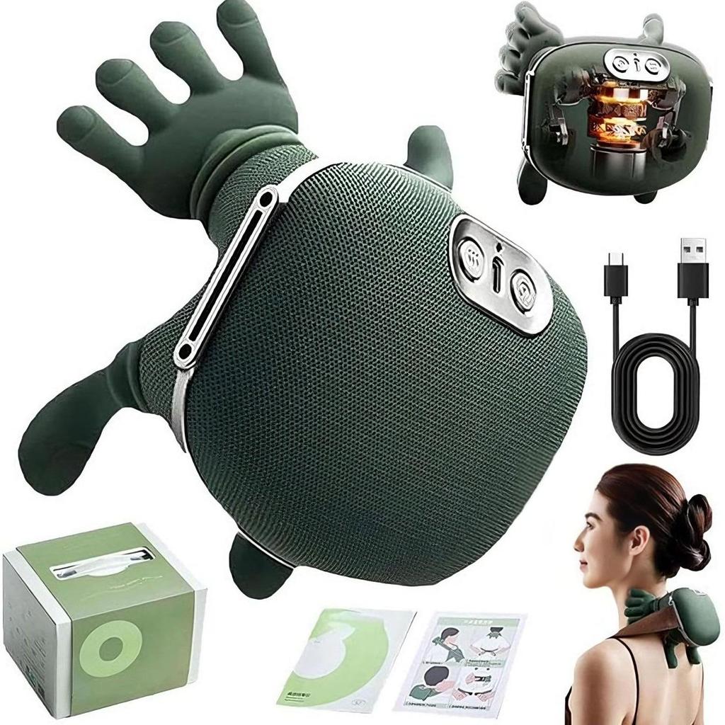 Realistic Multifunctional Neck and Shoulder Massager with Heating and Kneading