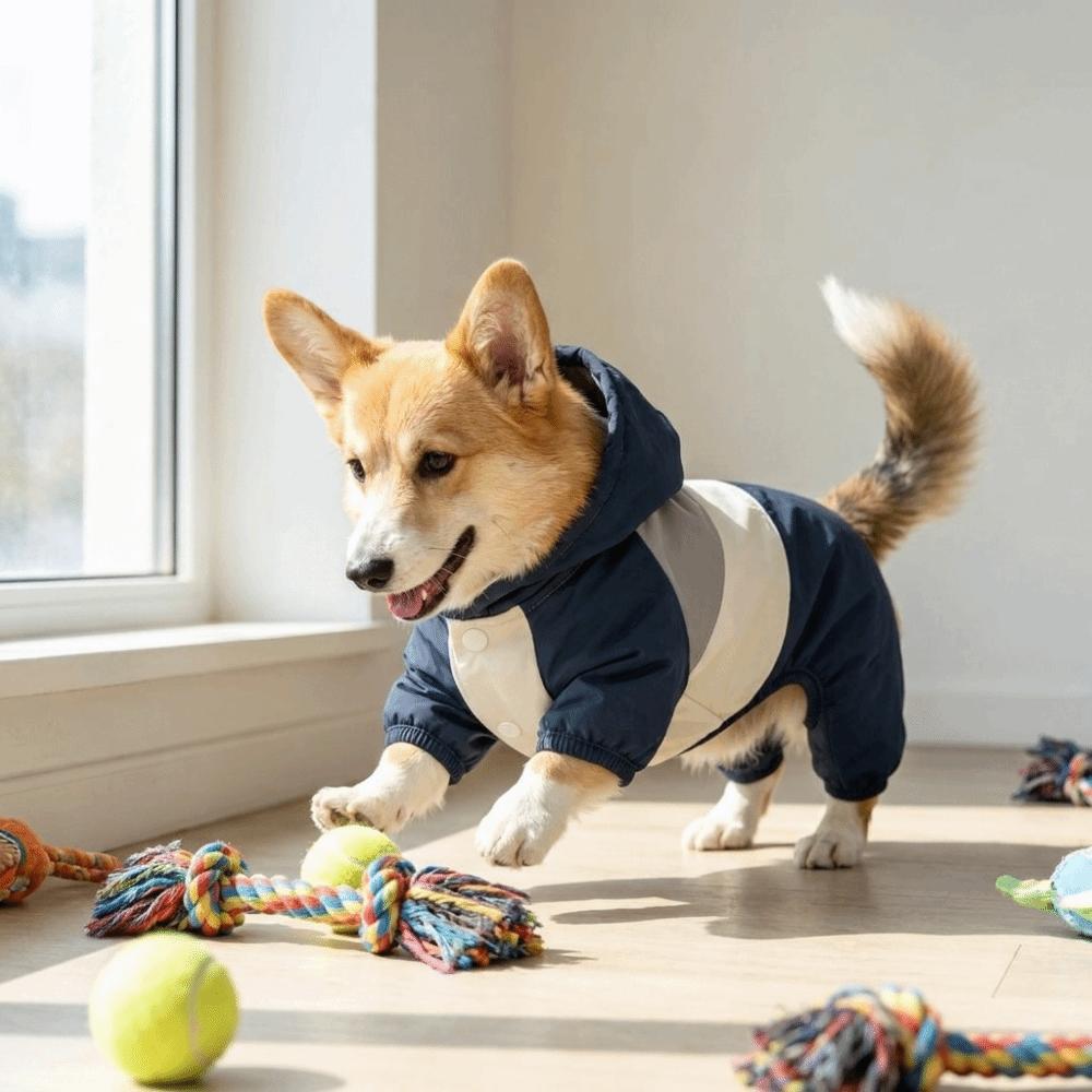 Waterproof Padded Dog Jacket Windproof Winter Dog Clothes Stylish Puppy Storm Coat  Small Dogs