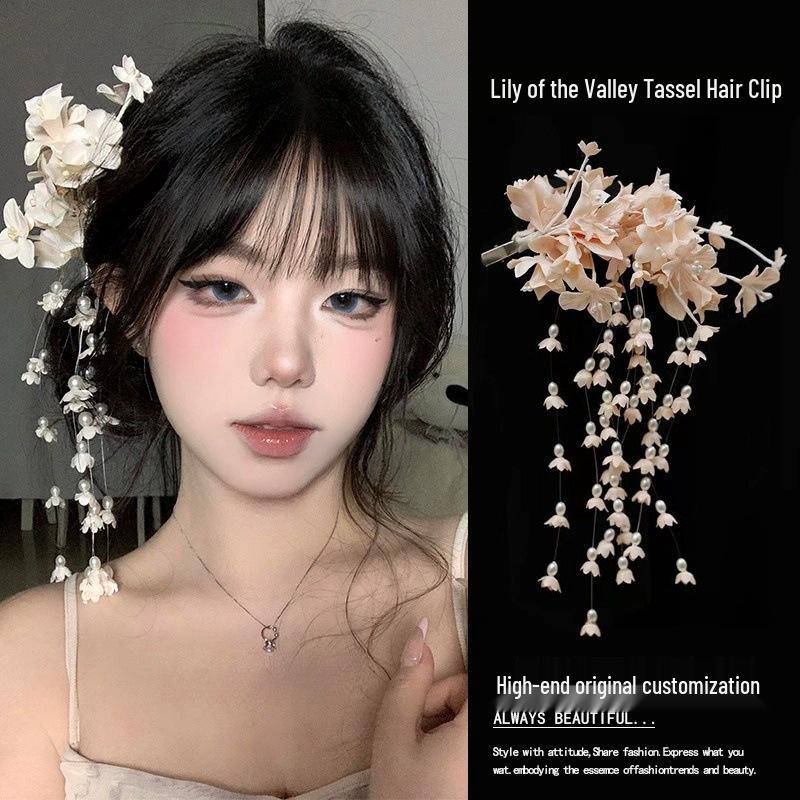 2025 Chinese Red Floral Hairpin - Hanfu Hair Stick Accessory