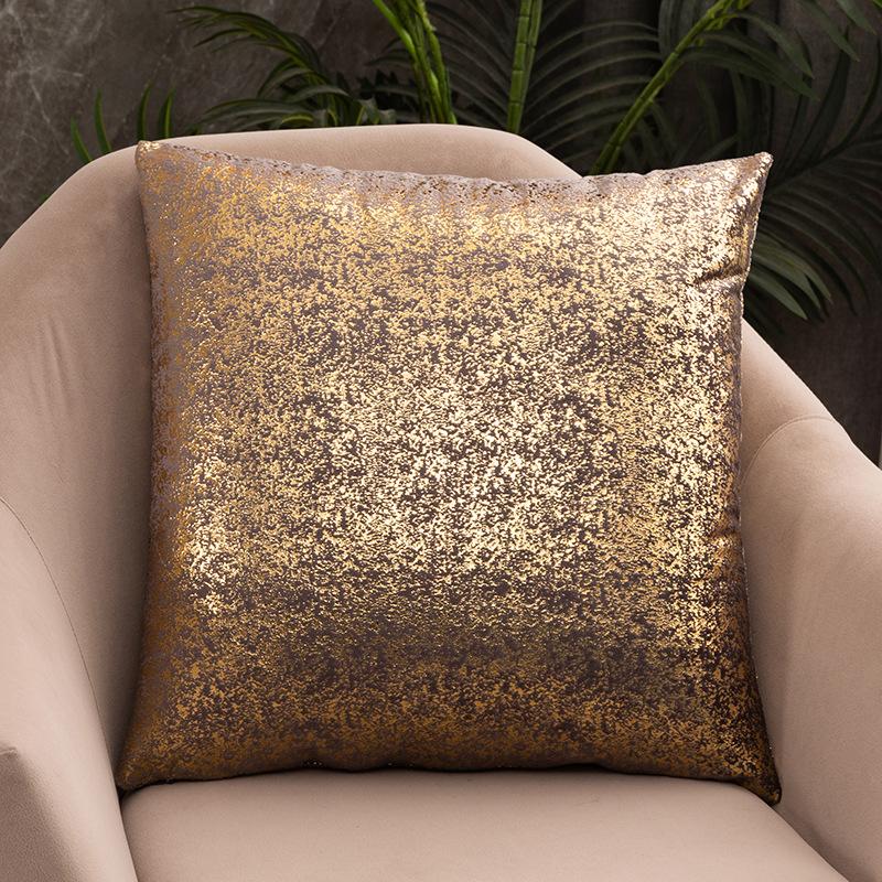 New Design Golden Velvet Cushion Cover 45x45cm Decorative Sofa Pillow Cover PillowCase Pattern Quality Luxury Cushion