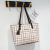 Plaid Printed Tote Bag Large Capacity Shoulder Bag Female Korean Shopping Bag