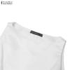 ZANZEA Women Casual Round Neck Solid Color Sleeveless Dress