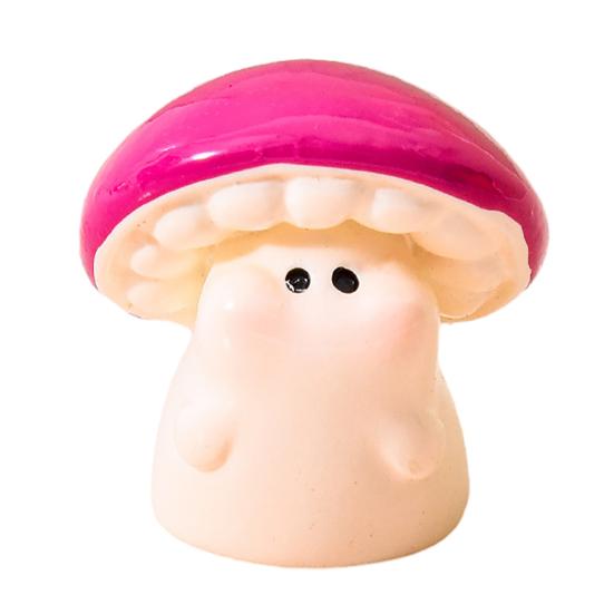 Mini Resin Mushroom Figurines Cute Miniature Mushroom Crafts Small Fairy Garden Ornaments for Lawn Bonsai Decoration Home DIY Micro Landscape