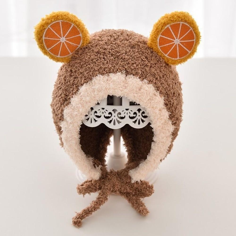 Winter Fruit Ear Hat Fleece Ear Protection Hat Lovely Baby Beanie Cap Kids