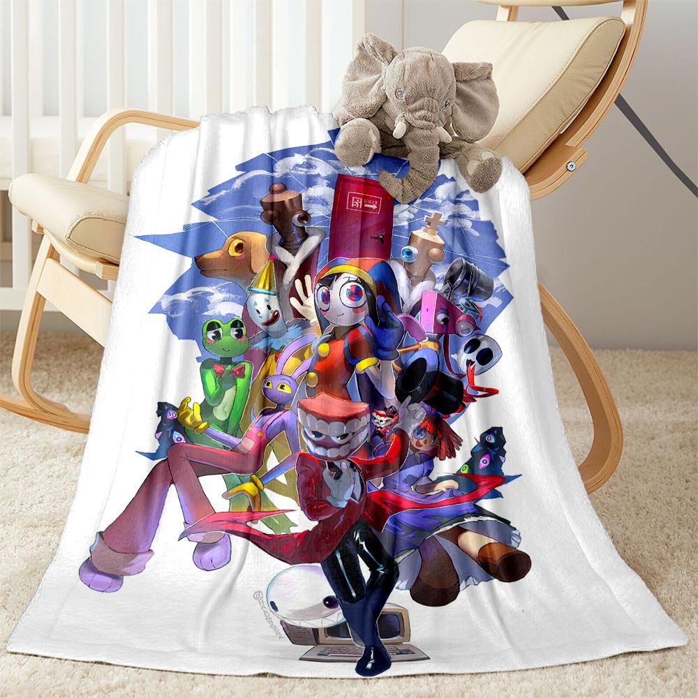 Digital Circus Blanket Soft Warm Cozy Perfect for Livingroom Couch Sofa Four Seasons Multipurpose Stylish Decor Ideal Gift For Birthday Valentine'S Da