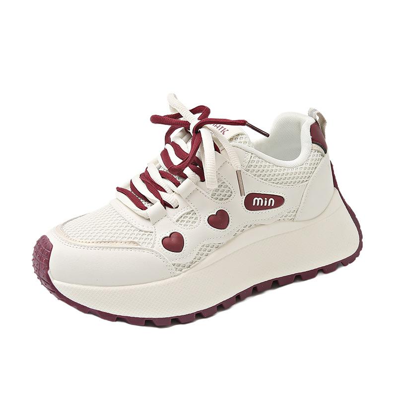 New Dad Shoes Women's Spring Student Sports Running Shoes Casual Shoes with Heightened Thick Soles