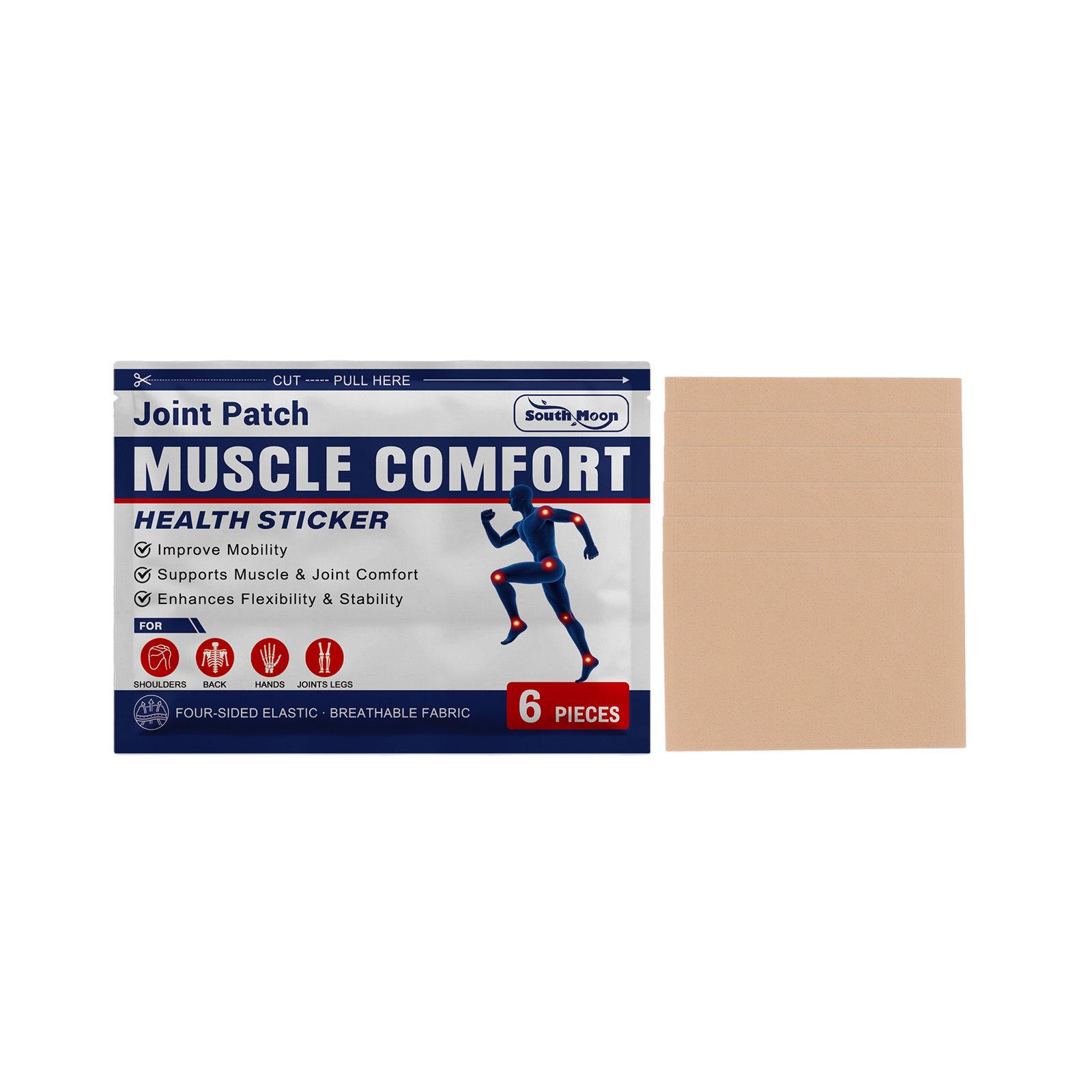 Joint Muscle Comfort Patch Daily Gentle Care for Active Joints and Muscles Breathable 6 Pieces