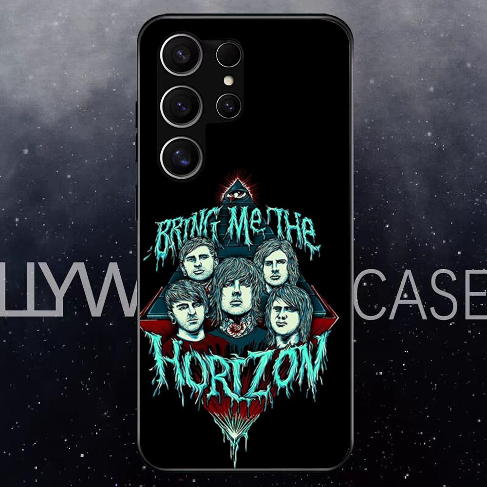 BAND Bring Me The Horizon Phone Case For Samsung S25 Edge Ultra S23 S22 S21 S20 Ultra Plus S24 Fe A54 A53 A25 Glass Cover