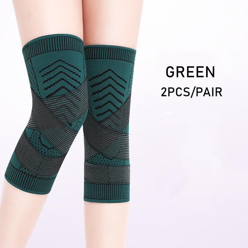

1 Pair Knee Compression Sleeve For Arthritis Meniscus Tear Running Joint Pain Relief Support Brace XXL зелений