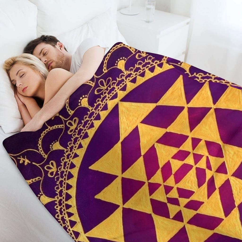 Heilige Geometrie Sri Yantra Überwurfdecke Luxus St Bett Modische Decken für Bett Luxus Überwurfdecken