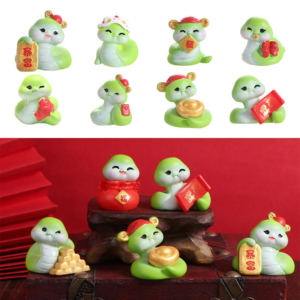 Traditional Mini Lucky Snake Figurine 2025 Snake Year Mascot New Year Decoration Gifts