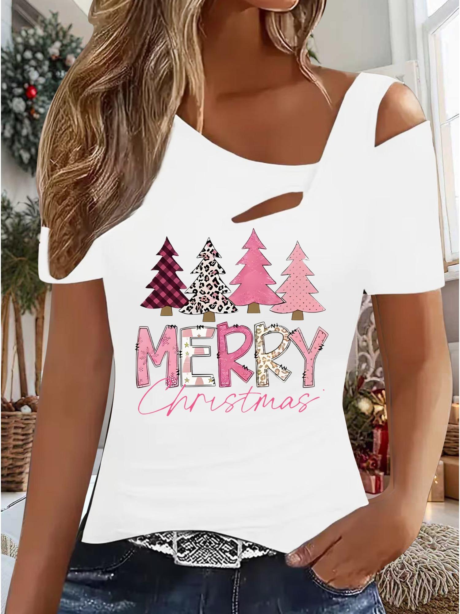 

Женский Новый Повседневный Топ Рождество Хэллоуин Рождественский Подарок Топы Рубашка Блузка XXL белый