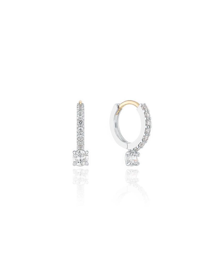 Lloyd Point Tennis 10K Gold One-Touch Hoop Earrings Lotp2007T