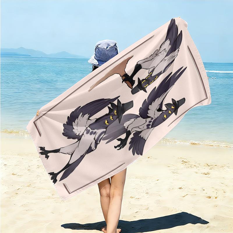 1Pc Fantasy Heroes Action Beach Towel Microfiber Beach Towel Thin Absorbent For Beach Swimming Yoga Bath Sports 0917195