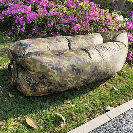 Canapea Gonflabilă de Exterior Lazy - Sac de Dormit Portabil și Pliabil în Stil Pernă
