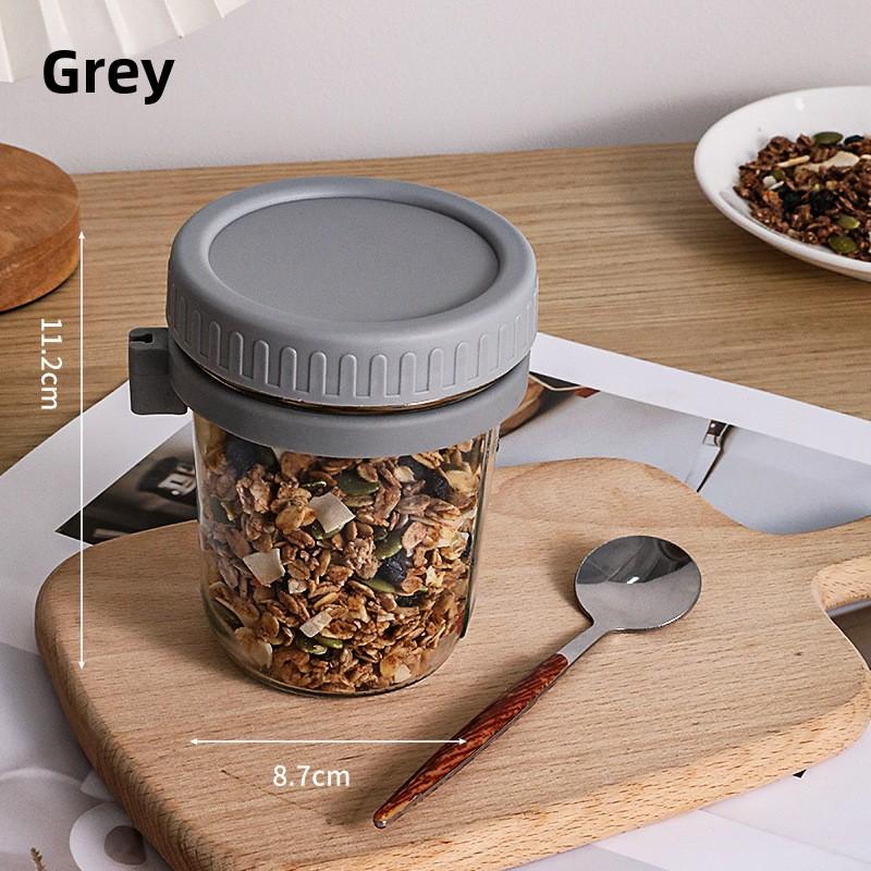 Tazza Sigillata Portatile con Cucchiaio per Colazione Domestica