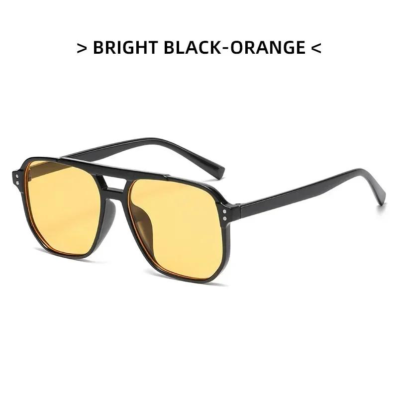 Fashion Simple Large Frame Sunglasses Vintage Ocean Piece Aviator Glasses Ultraviolet-proof Driving Travel UV400 Shades Eyewear