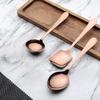 6 Pieces Stainless Steel Rose Gold Serving Spoons Set for Dining Table/Kitchen, 1.8 Mm Heavy Gauge