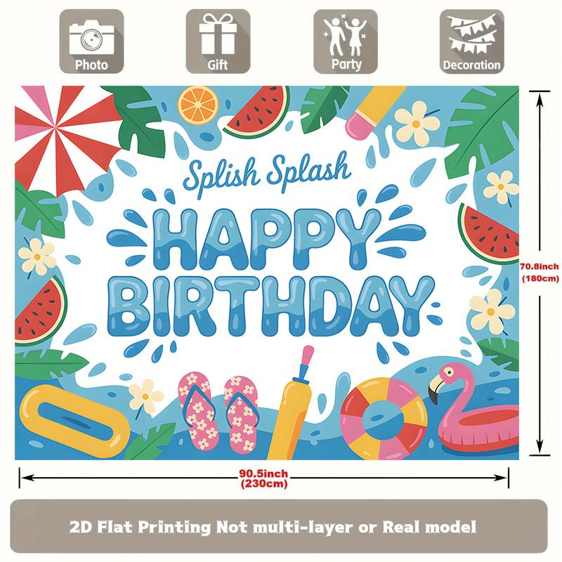 Party Backdrop Flat Piece Pool Serving Photos Made Well Event Photo Background Birthday Party Decor