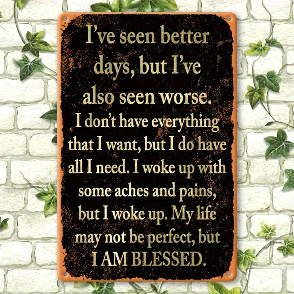 Metal Wall Poster Vintage Retro Quote Sign for Bar Home Decor 30x40 cm Anti-Corrosion