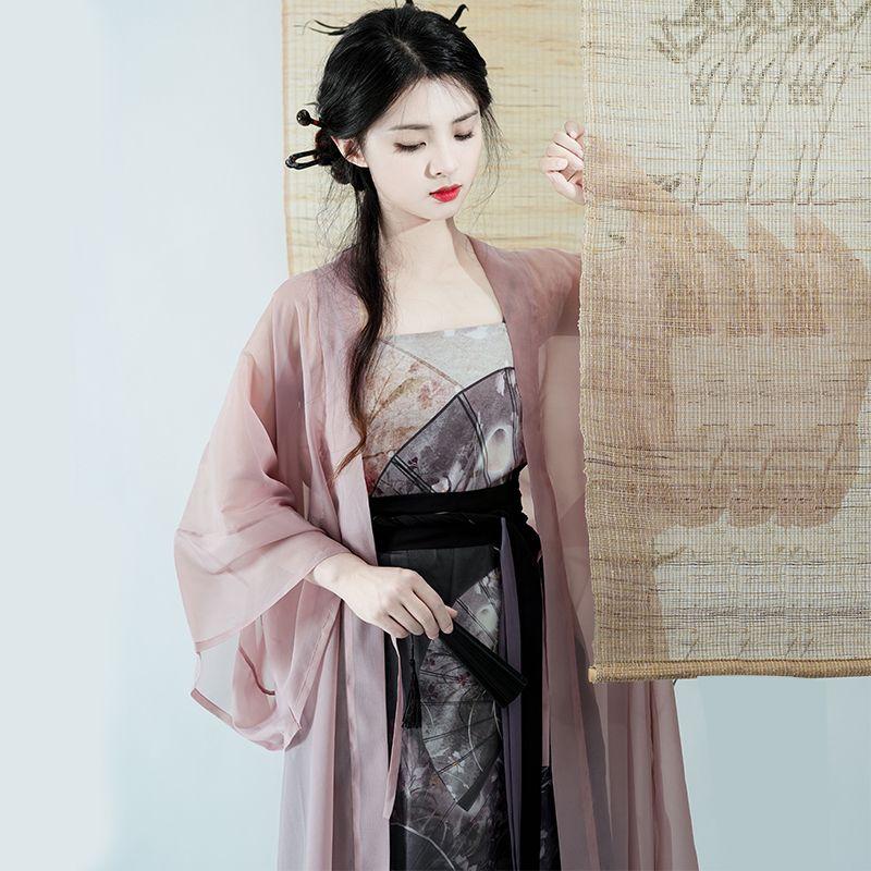 Ensemble de robe Hanfu pour femmes, style dynastie des chansons chinoises