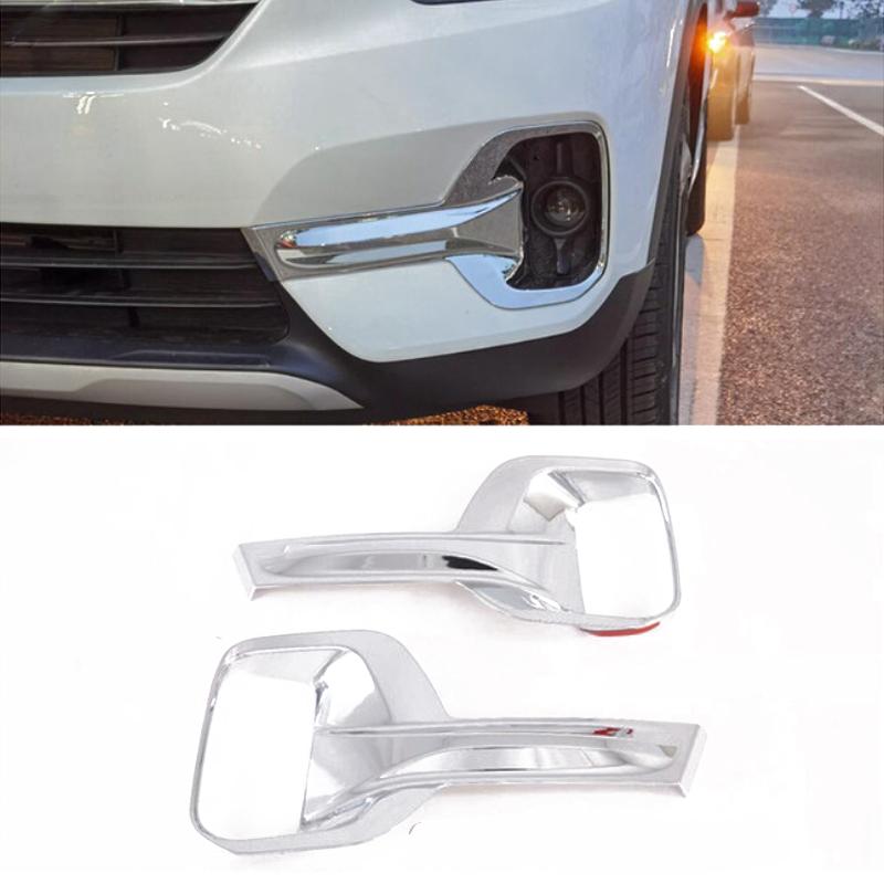 For Kia Seltos    ABS Front rear Fog light lamp Trim Cover Reflector Foglight Lamp Cover Sticker Accessories