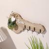 1PC Wooden "Home" Key Holder Wall Decor With Heart Embellishments And 4 Hooks - Stylish Modern Party Home Decor