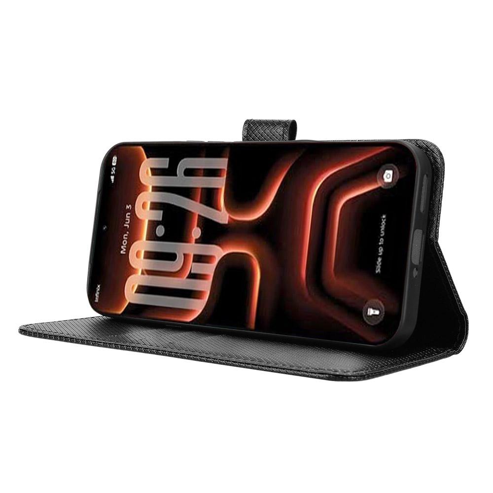 for Infinix Note 60 Ultra 5G Wallet Case with Kickstand & Card Slots Diamond Texture Leather Cover