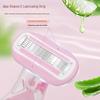 5-Blade Pink Ladies Razor for Full Body Hair Removal - Underarm & Private Areas