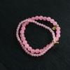Modernlike 14k Gold Pink Amethyst Gemstone Bracelet 3mm