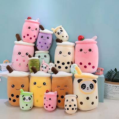 Wholesale Simulation Milk Tea Cup Pillow Cushion Doll Cross-border Plush  Pearl Milk Tea Doll Doll