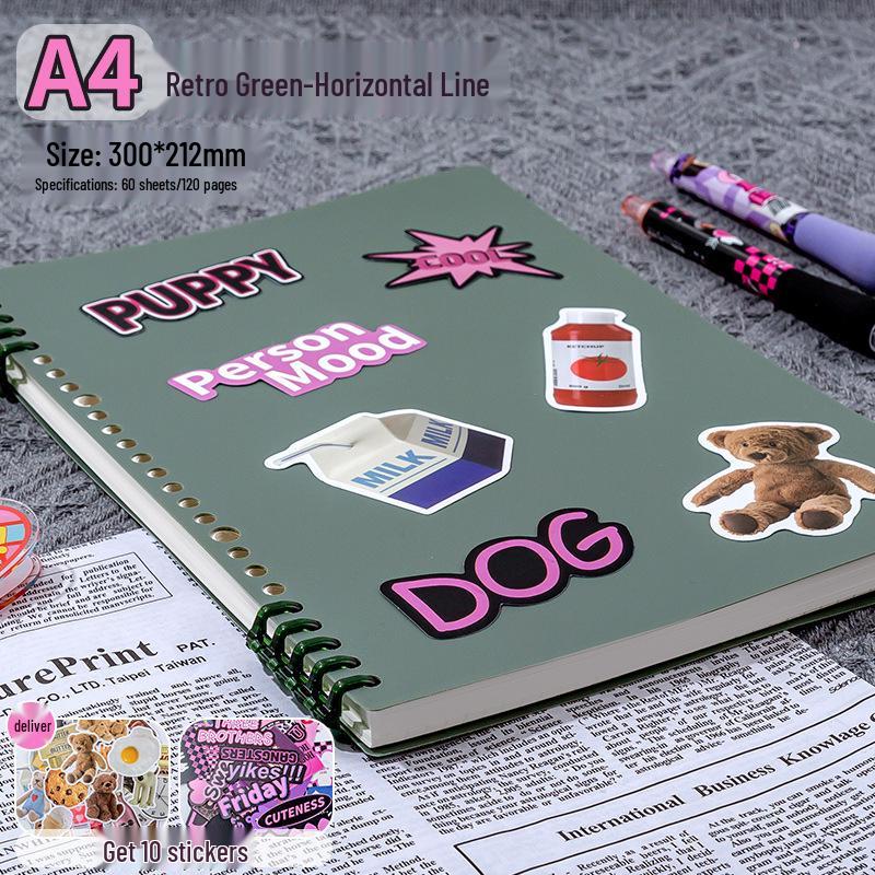 Ergonomic, High-value Loose-leaf Notebook with Detachable Binder; Suitable for High School and Junior High Students.
