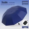 Men's High-End Automatic Folding Umbrella, UV Protection & Rainproof, Customizable for Business and Sunshade.