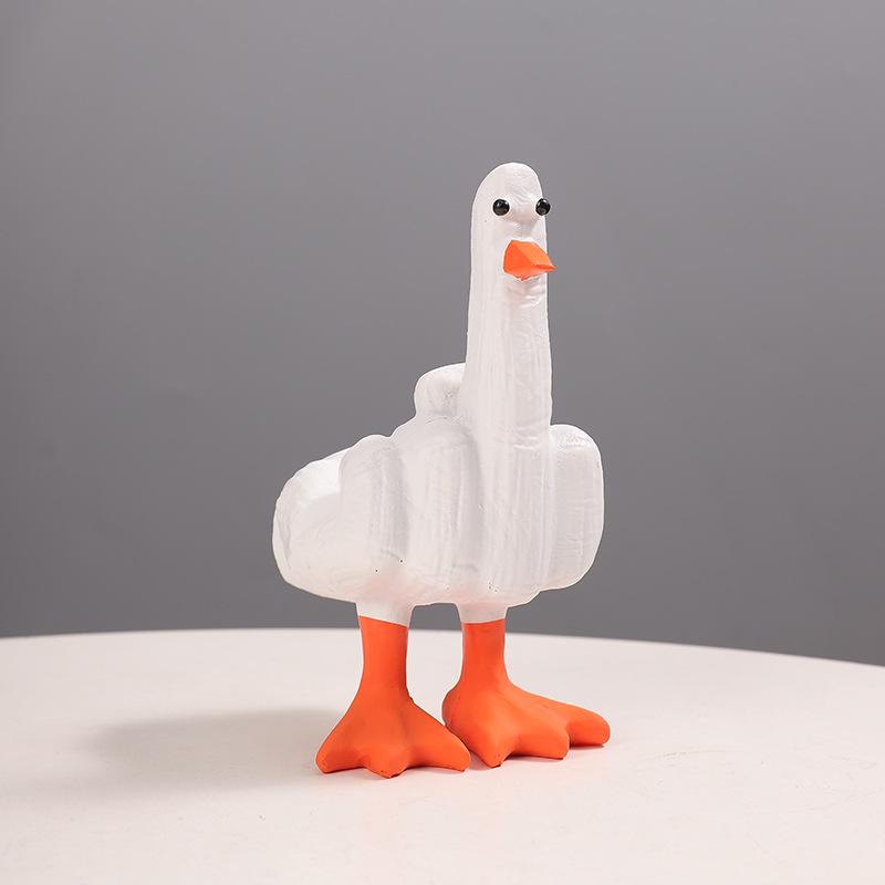 Banana Duck Resin Ornament: Creative Prank Desktop Decoration