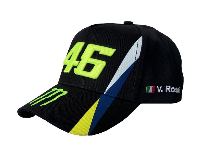 Off-Road Parkour Tricycle Racing Cap - Features two vertical stripes, numbers below, paw and English V on the sides.