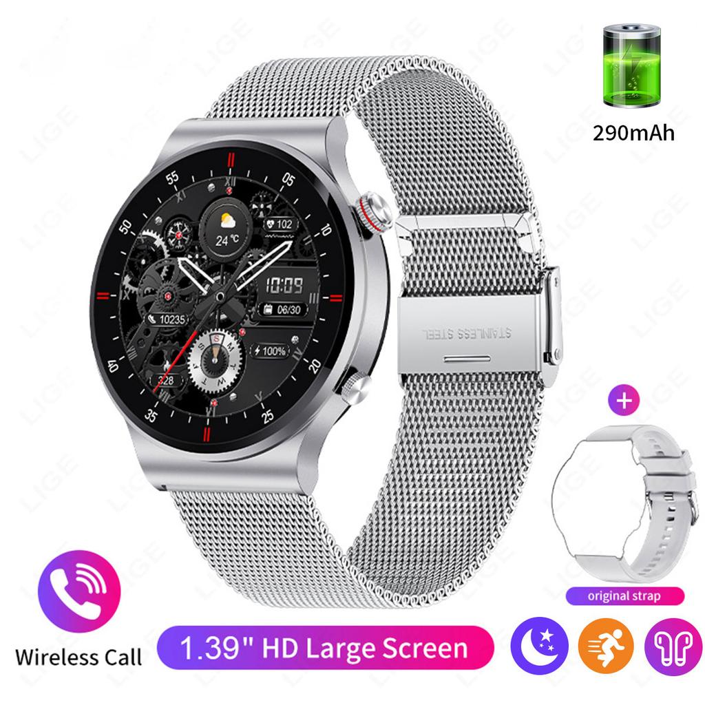 Outdoor Sport Smart Watch Men 1.85 inch AMOLED Screen Health Detection Waterproof Bluetooth Call Smartwatch For Android OS