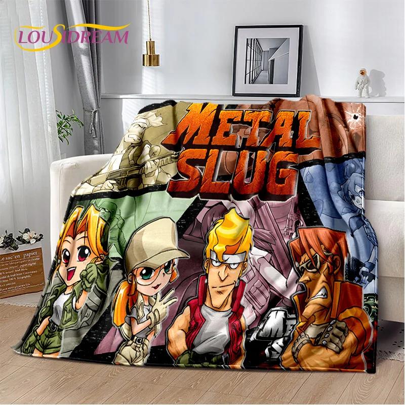 Metal Slug Classic Retro Game Cartoon Soft Flannel Blanket for Beds Bedroom Sofa Picnic,Throw Blanket for Cover Outdoor Leisure