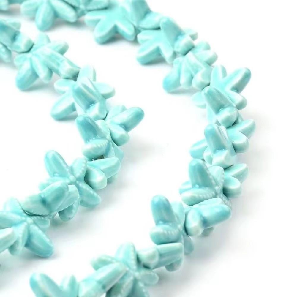 Ceramic Material Ceramic Beads Handmade Craft Large Hole Beads Starfish Beads DIY Craft Supplies