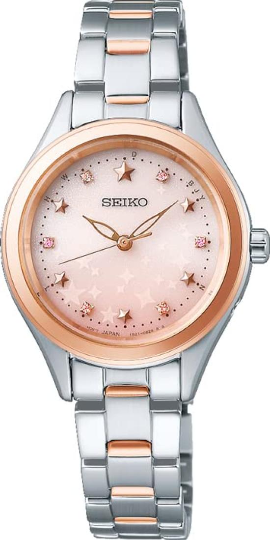 

[Часы Seiko] Часы Seiko Selection Radio Wave Control Solar Special Edition SWFH120 женские, серебро + розовое золото