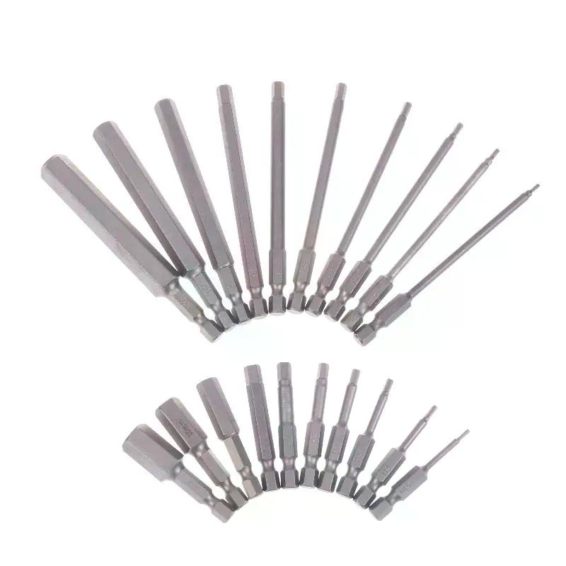 10Pcs Hex Shank Magnetic Head Screw Driver 50/100mm Screwdriver Bits H1.5-H12 Nut Driver Set Power Drill Adapter Screw Driver