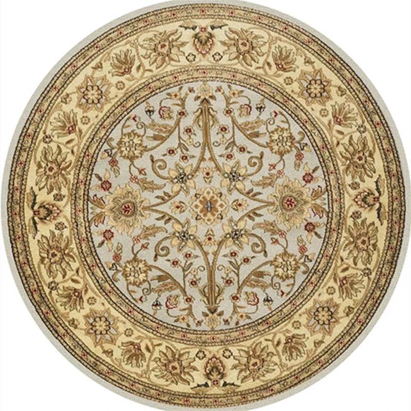 Tappeto Rotondo Orientale Vintage Classico Motivo Floreale Etnico Morbido Antiscivolo Lavabile per Soggiorno Decorazione Casa