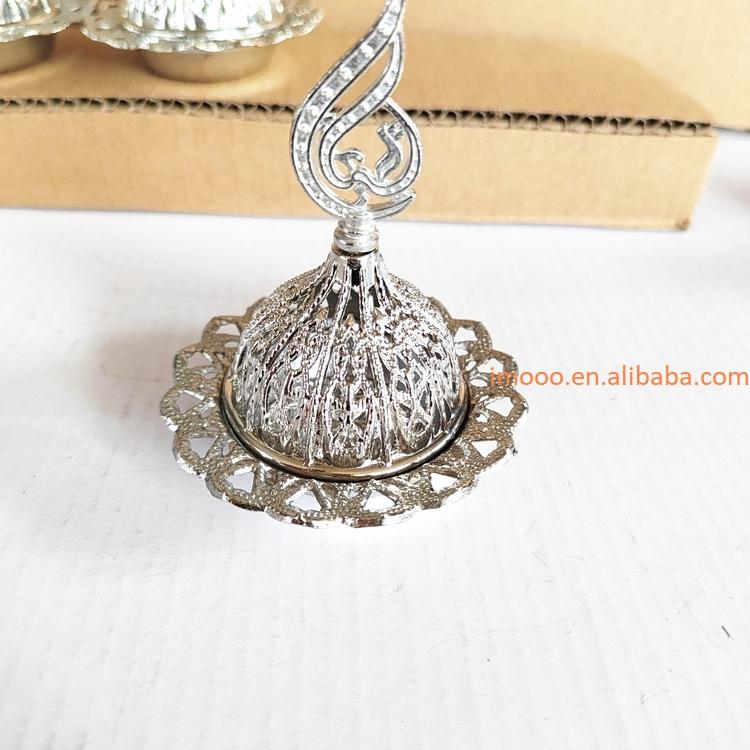 Factory Price Incense Burner Hollow Golden Tower Oil Burner Arab Style Censer Holder for Home Hotel Incense Holder