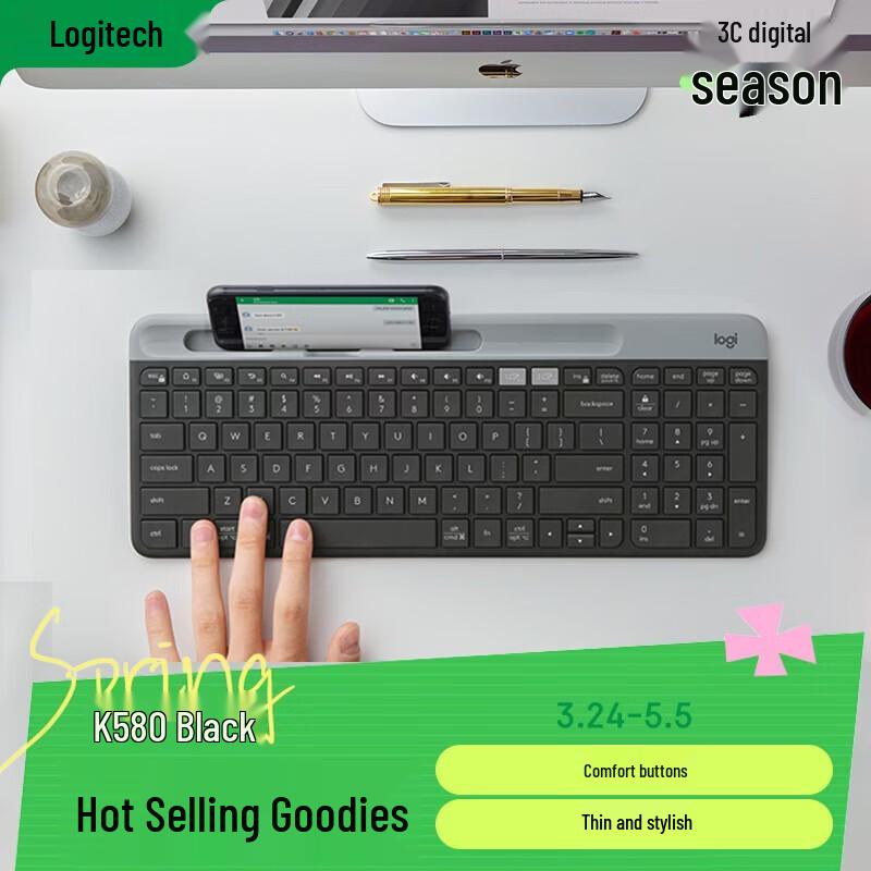 

Logitech K580 Slim Multi-Device Wireless Bluetooth Keyboard
