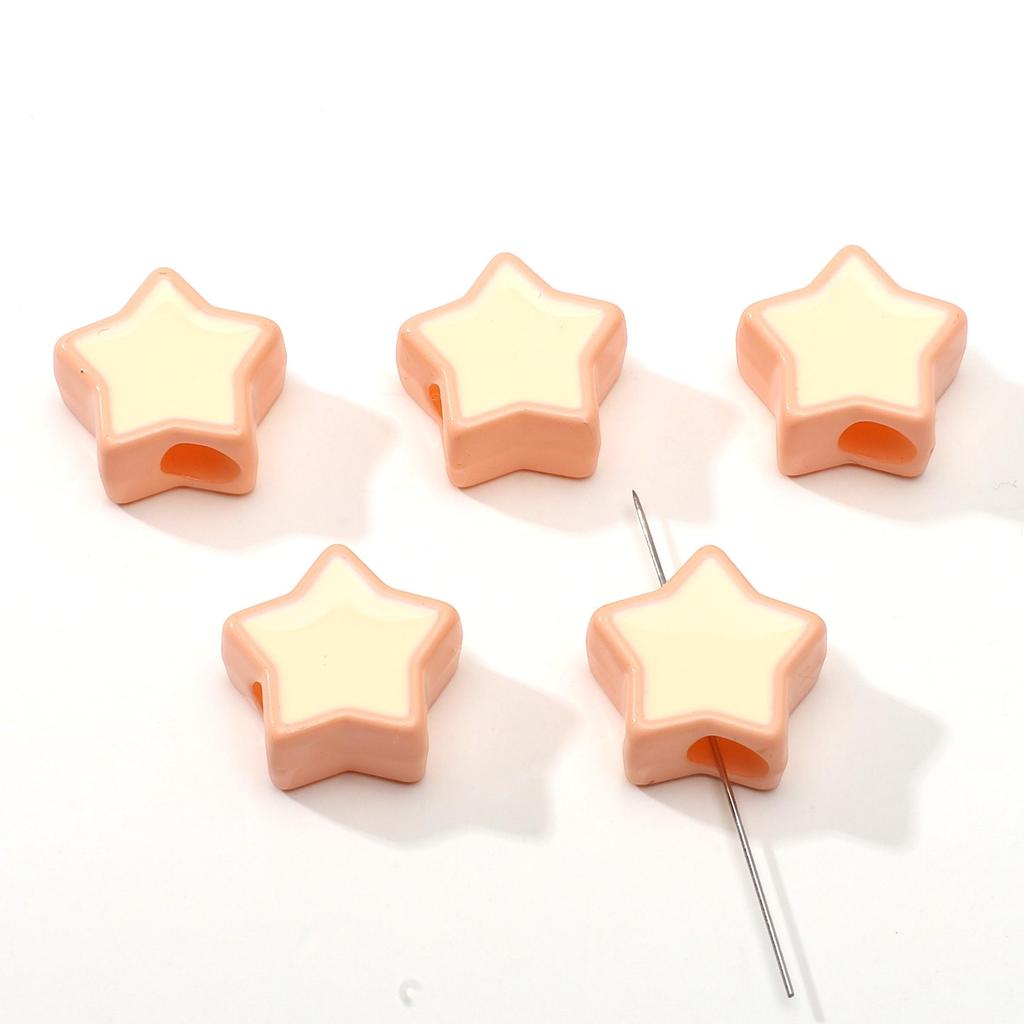 2Pcs Acrylic Pentagram Beads For DIY Necklace Bracelet Earrings Jewelry Making Craft Accessories